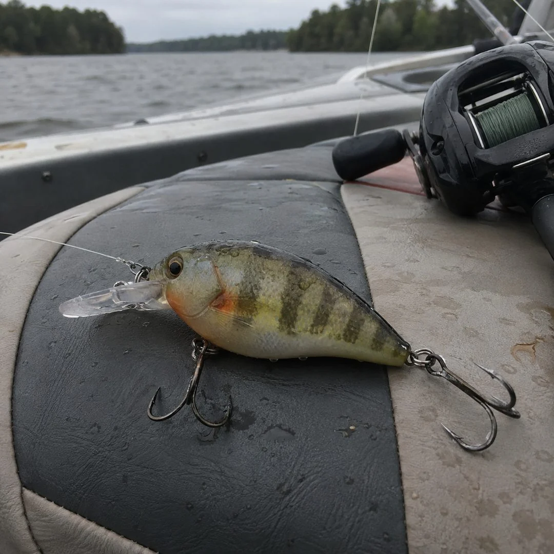 Isca Crankbait durante uma pescaria real