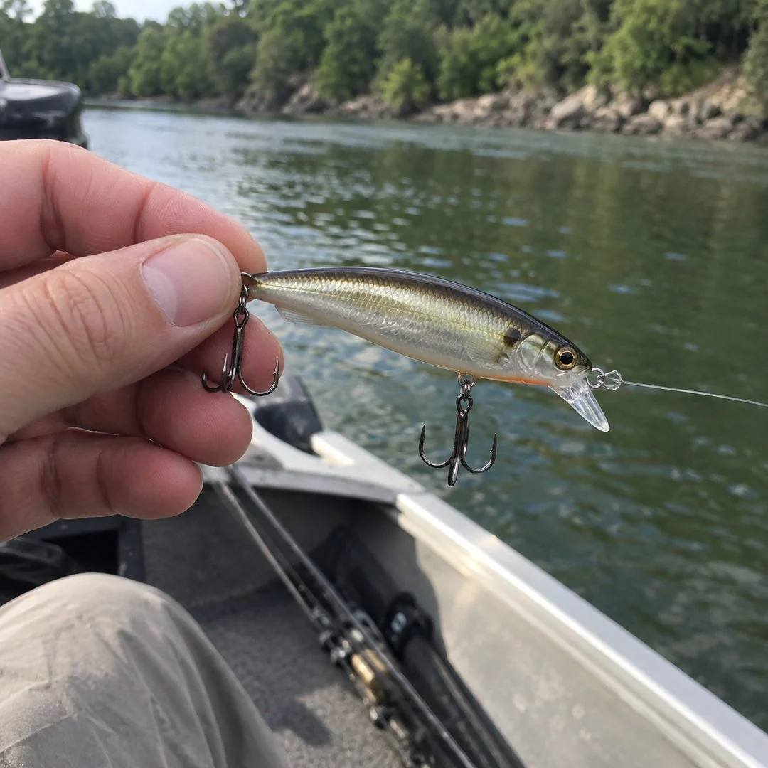 Isca Minnow durante uma pescaria real